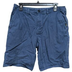 Quiksilver Shorts Men 32 Blue Straight Fit 100% Cotton Minimalist Skater Y2K